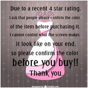 Please confirm colors